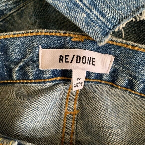 RE/DONE 70's Ultra High Rise Stove Pipe Jeans Blue Women’s 27 NWT Anthropologie - Picture 12 of 15